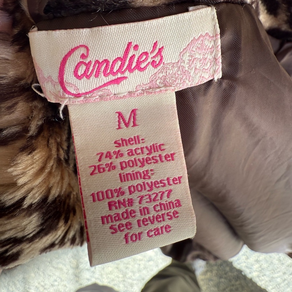 Candie's Leopard Print Bomber Jacket View 2